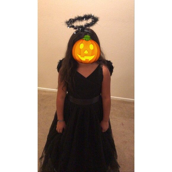 🆕Girls V-Black Tulle Spaghetti Strap Dress Cotton A-Line Wedding Party Gown - Picture 3 of 8